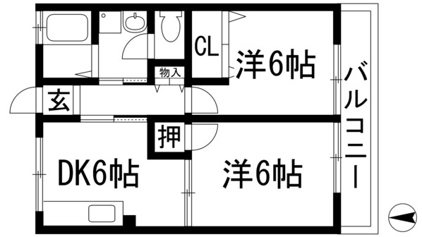 セナ伊丹1の物件間取画像